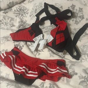 NWT Harley Quinn Ruffle Bikini